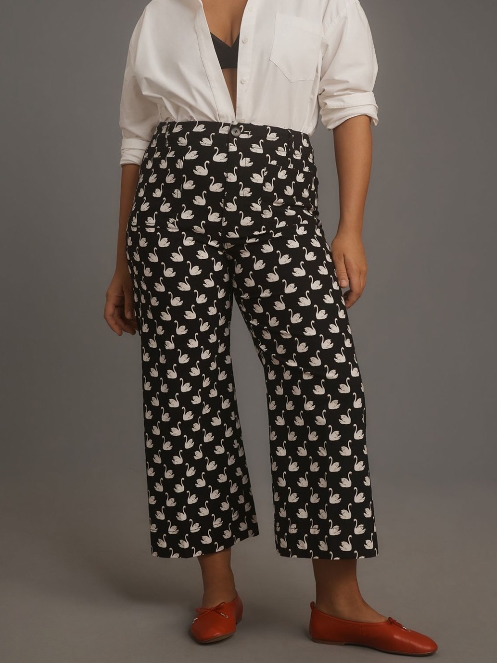 Anthropologie Colette High Rise Wide Leg Crop Pants by Maeve in Magic Fabric - Picture 6 of 9